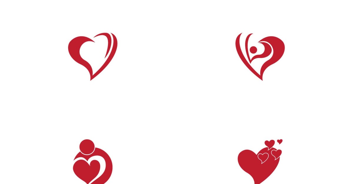 Love Heart Red Logo And Symbol 4 #276483 - TemplateMonster