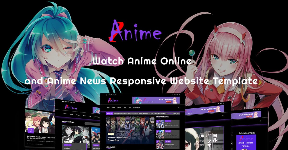 OneAnime - Watch Anime Online and Anime News Or Blog Responsive Website  Template