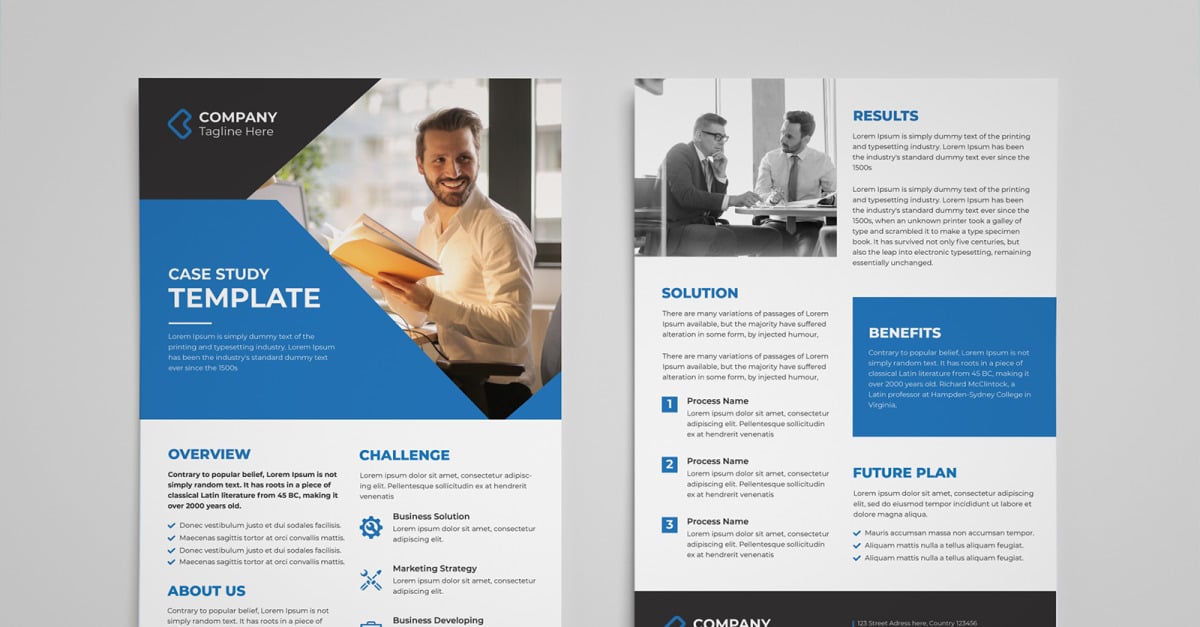 Case study flyer template #276704 - TemplateMonster