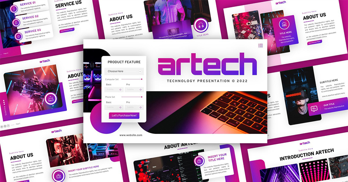 Modèle de présentation PowerPoint polyvalent Artech Technology