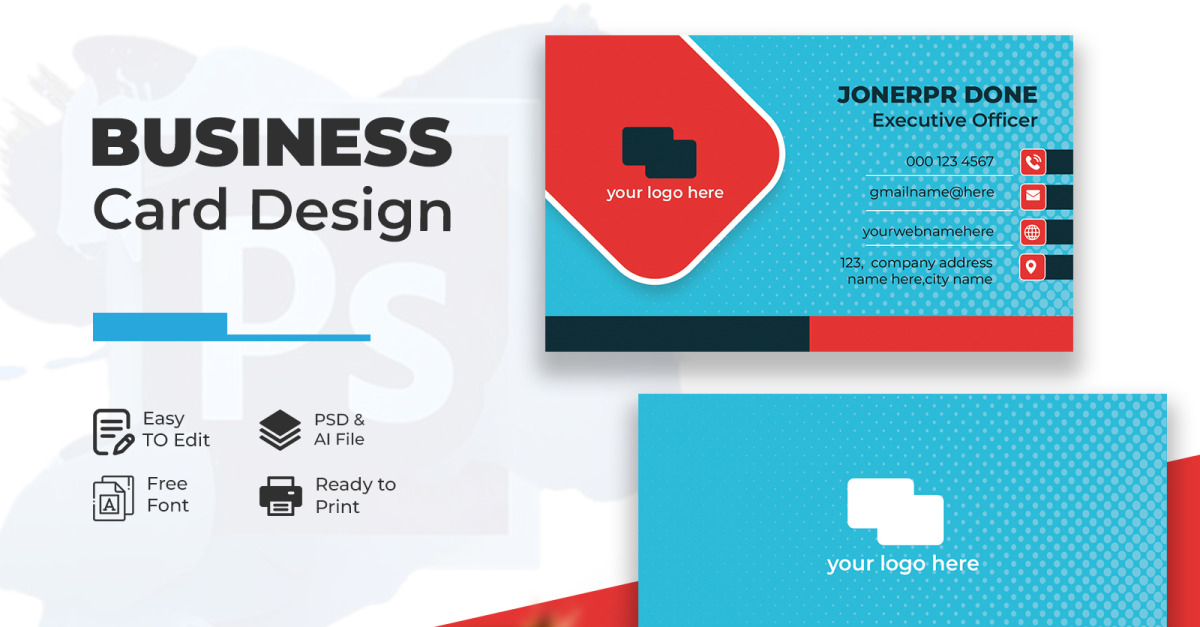 Visiting or Business Card Design Templates - TemplateMonster