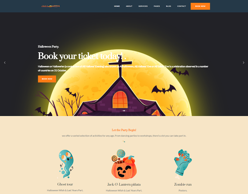 Halloween Party  Responsive  HTML Template