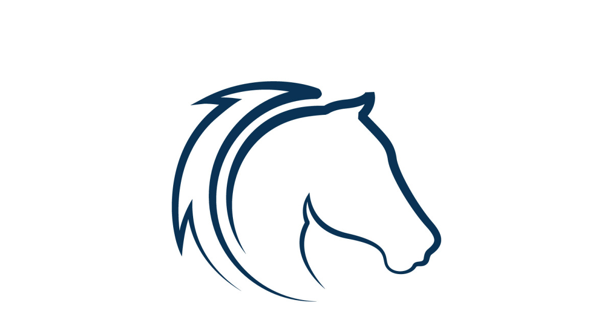 Ilustração vetorial do logotipo de jogos de cavalos