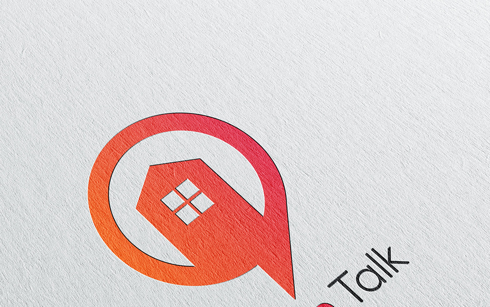 Modern Minimal Elemental House Property Talk House Logo Template