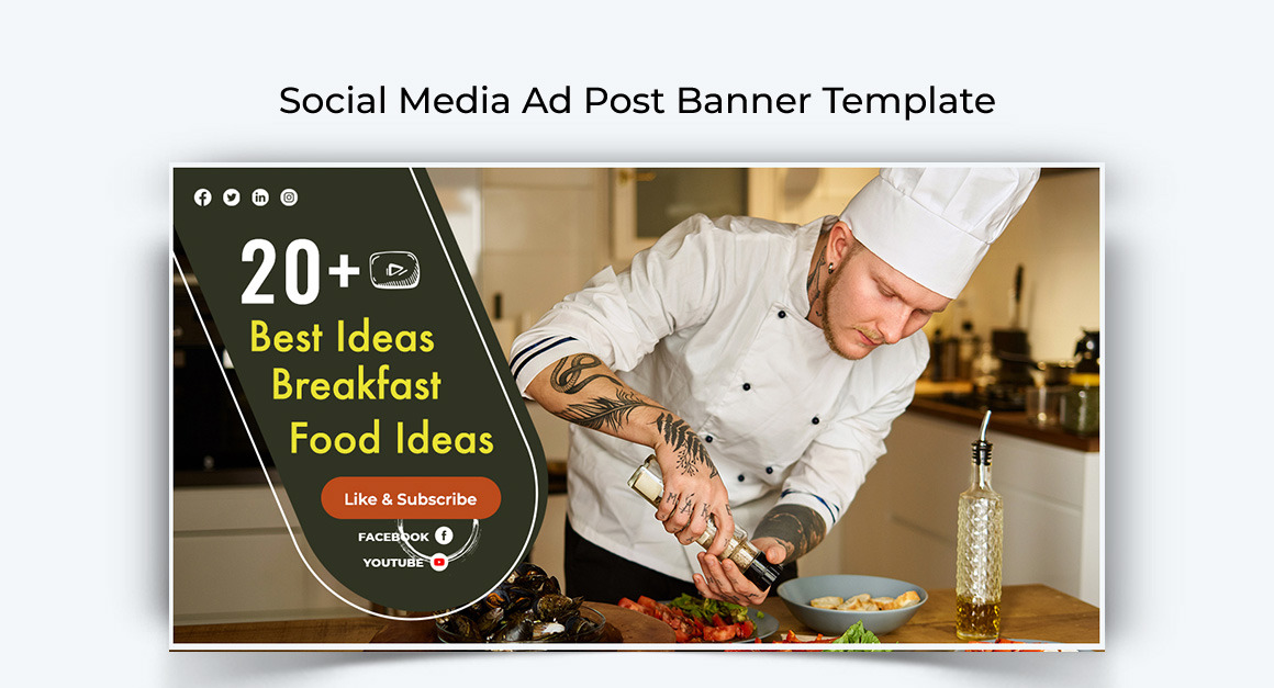 Chef Cooking Facebook Ad Banner Design-07 - TemplateMonster