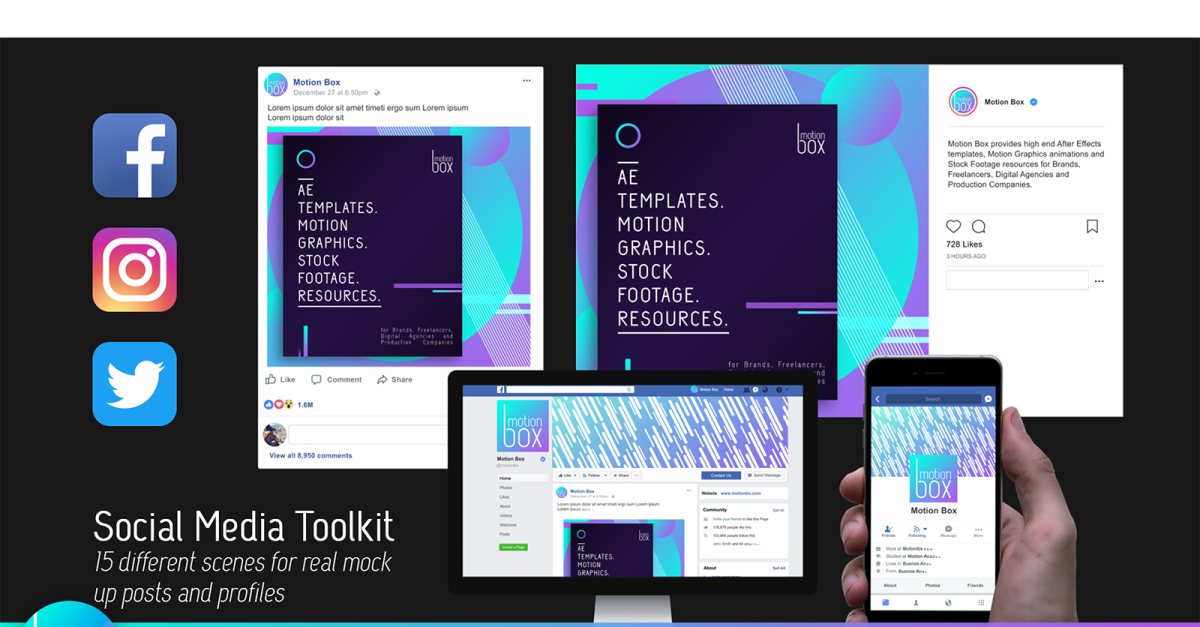 Social Media Toolkit After Effects Template