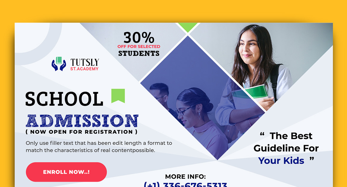 School Admission YouTube Thumbnail Design -001