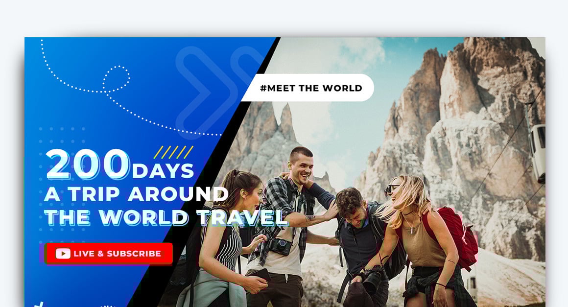 Travel and Trip YouTube Thumbnail Design 008