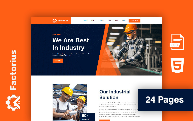 Factorius Modèle HTML industriel 285455 TemplateMonster