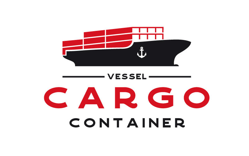 Vintage Cargo Vessel Ship Logo Design - TemplateMonster