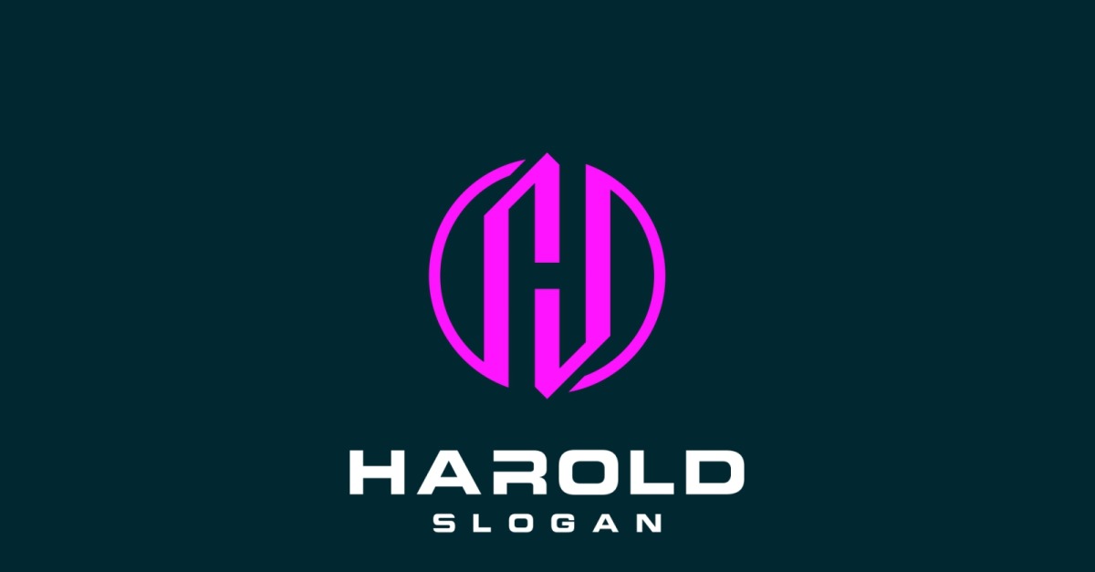 Letter H Circle Monogram Logo 286367 TemplateMonster