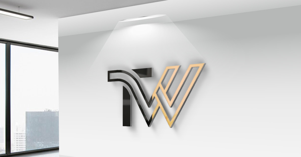 Wt logo letter monogram slash with modern Vector Image