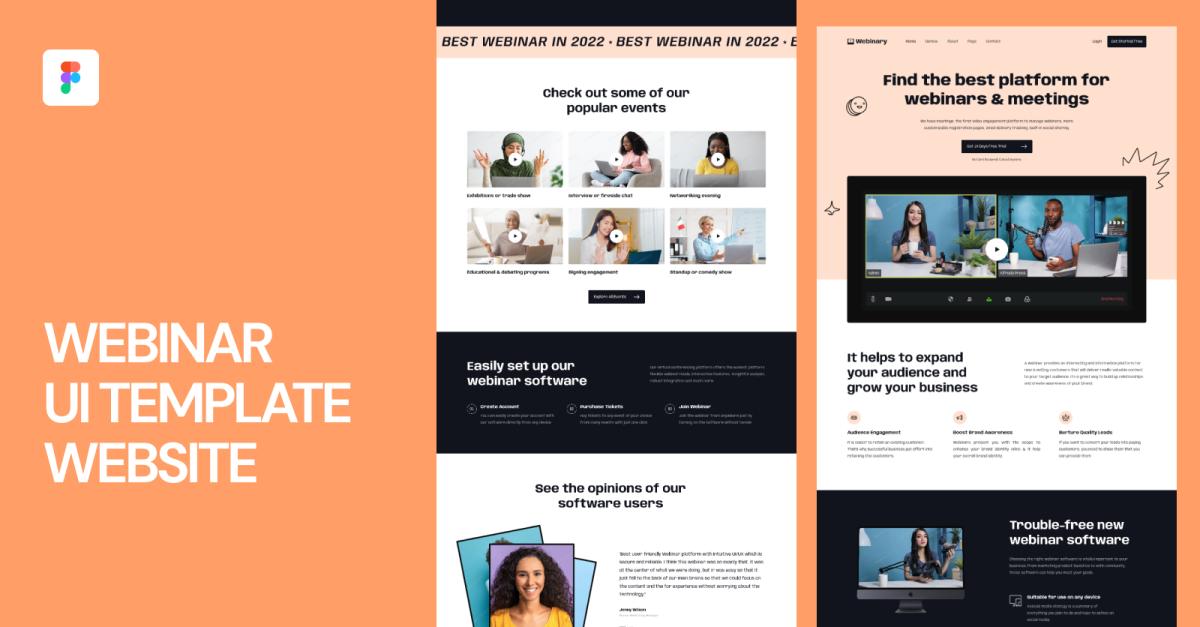 Webinar UI Template Website #286981 - TemplateMonster