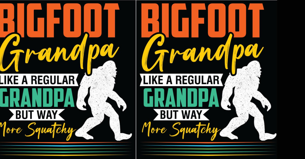 Bigfoot Grandpa Grandfather Sasquatch Yeti Camping Tall T-Shirt