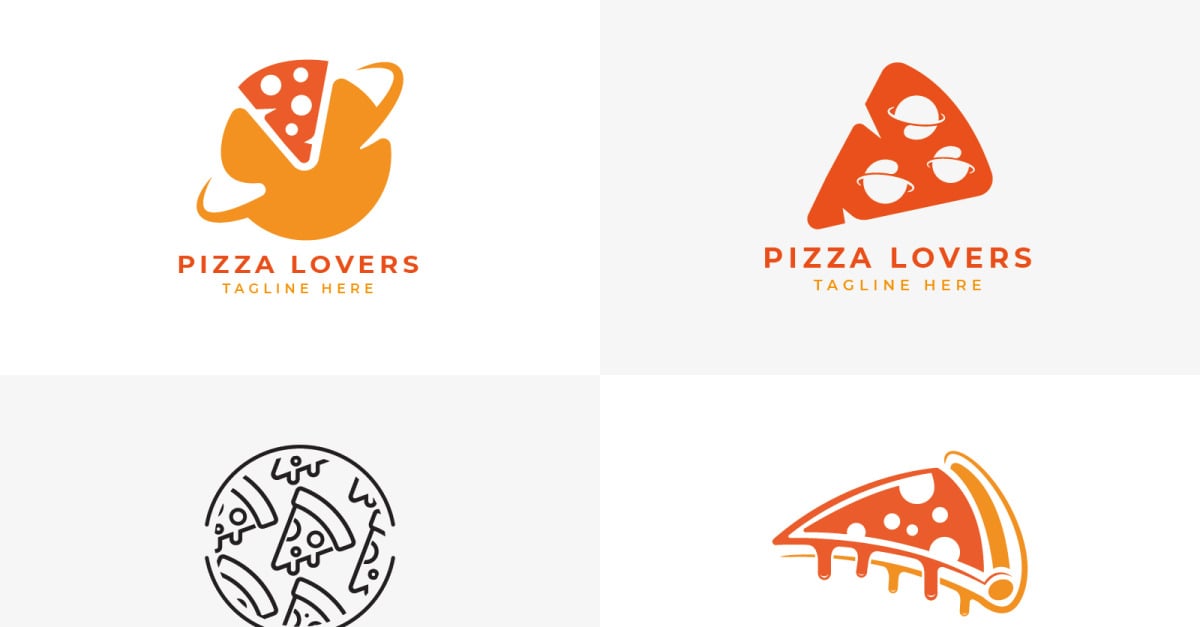 Pizza logo design collection #287416 - TemplateMonster