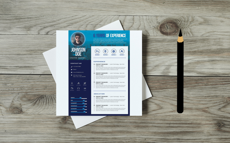 CV Resume Template Cover Letters Clean - TemplateMonster