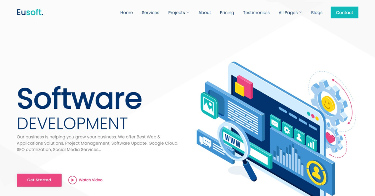 Eusoft Best It Solutions and Technology site Template
