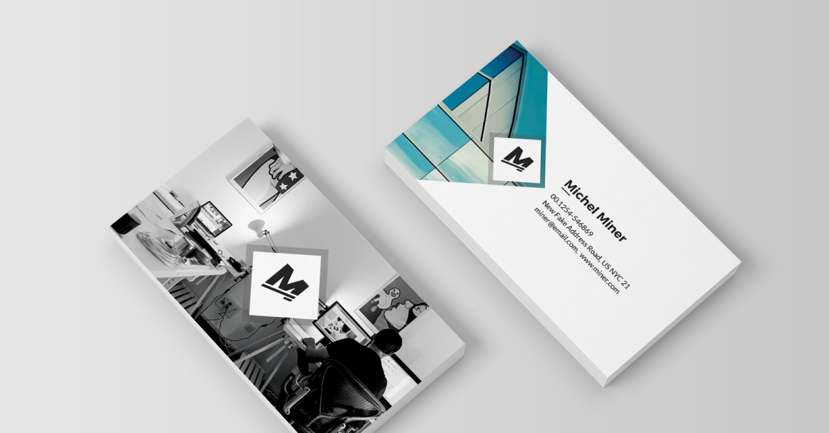 Biglietto da visita aziendale creativo TemplateMonster