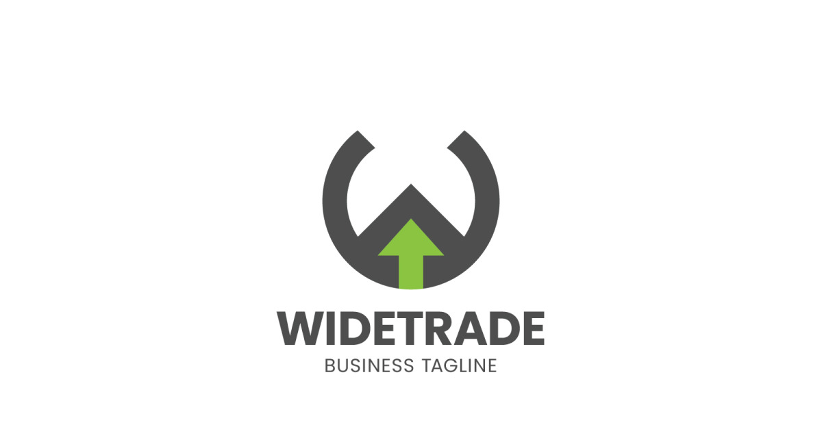W Letter Arrow Trading Logo Design Template TemplateMonster
