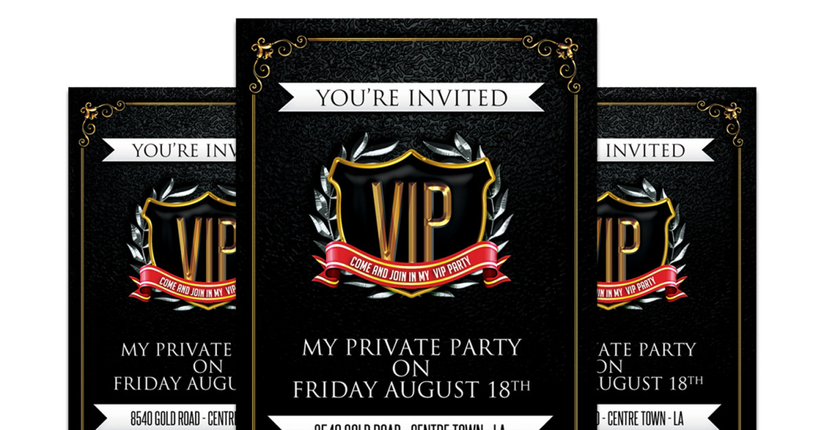 Vip Table Flyer VIP Invitation Flyer Template #2 #288465 - TemplateMonster