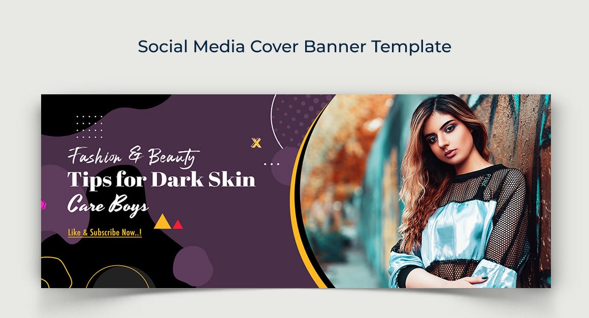 Beauty Tips Facebook Cover Banner Design Template-20