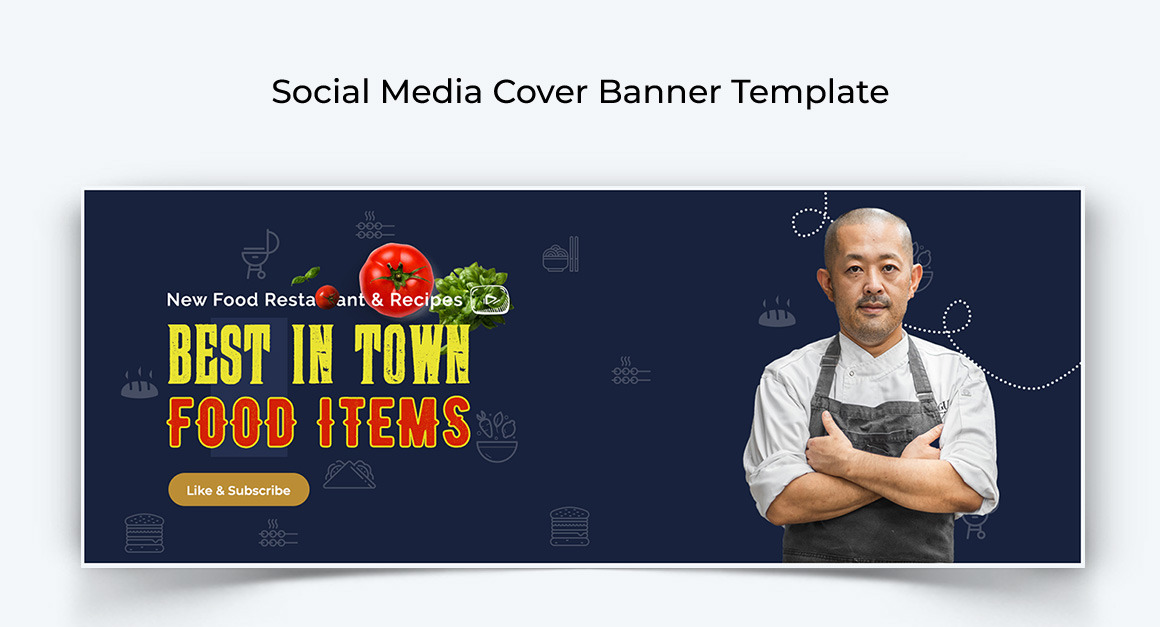 Chef Cooking Facebook Cover Banner Design-005