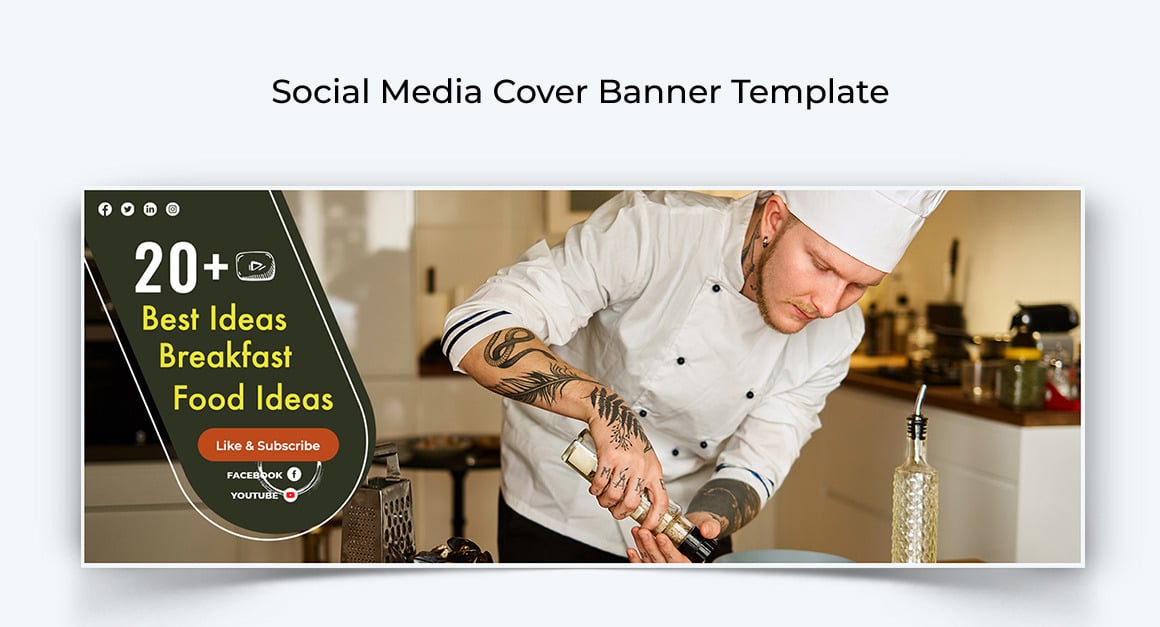 Chef Cooking Facebook Cover Banner Design-007