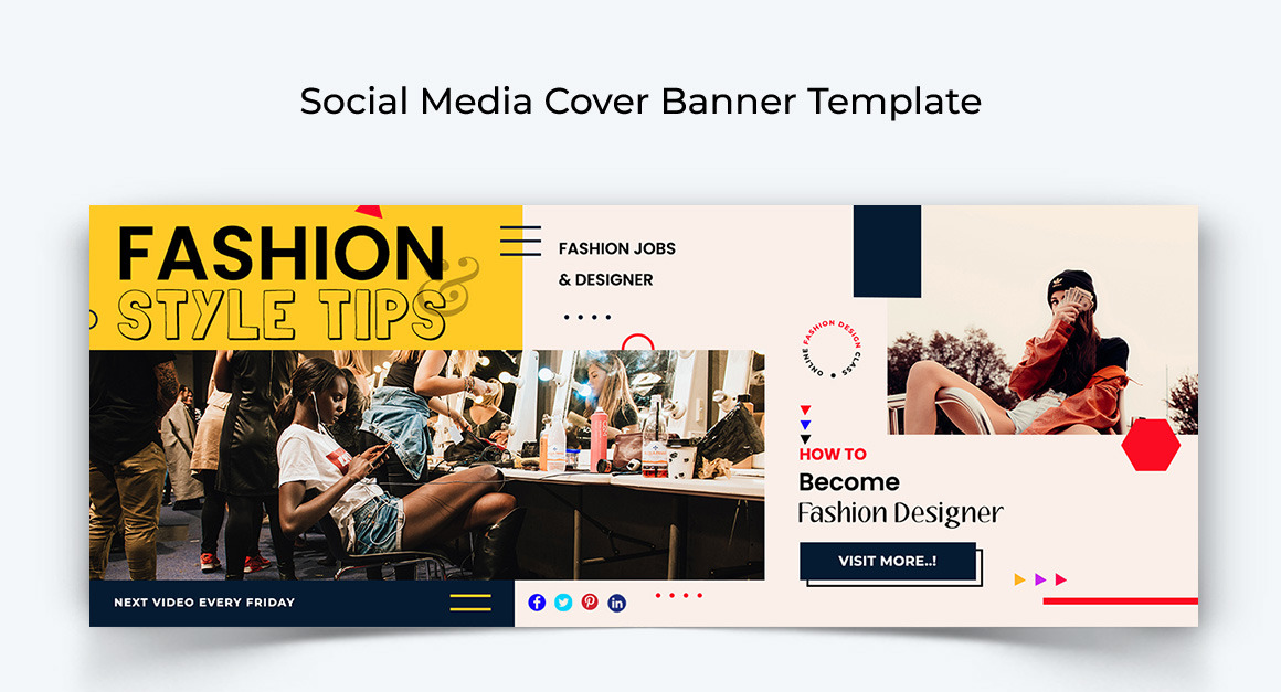 Fashion Facebook Cover Banner Design 008   TemplateMonster