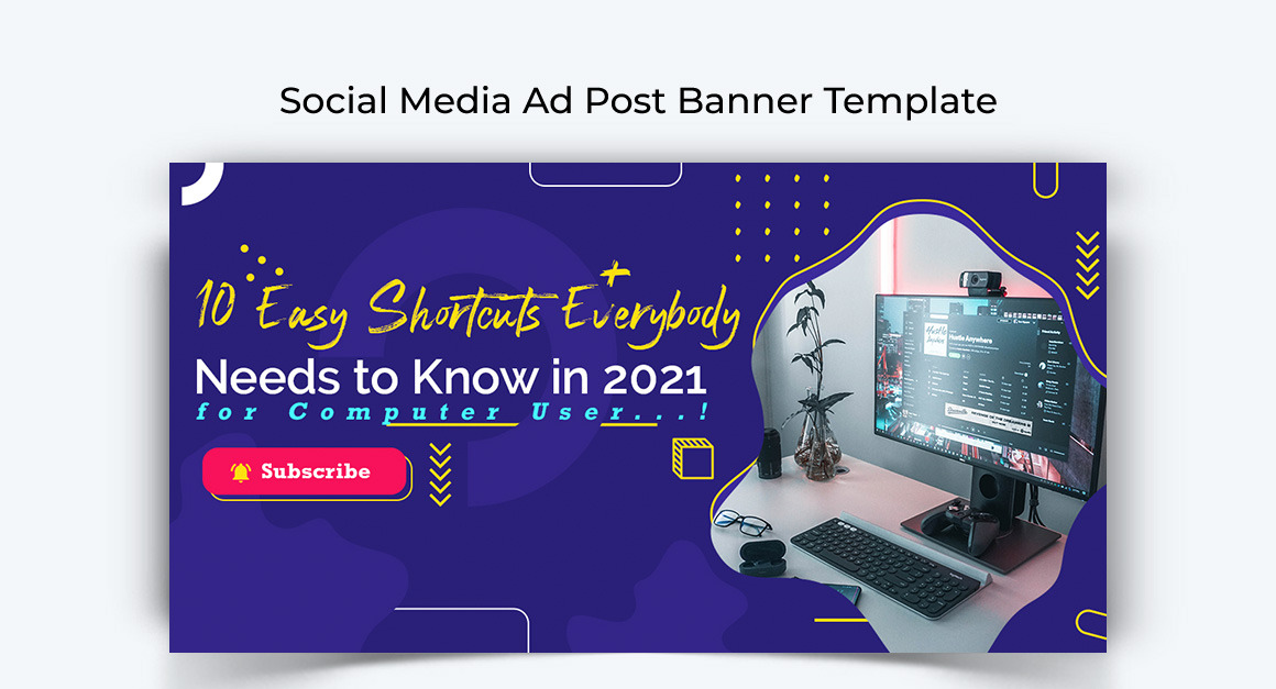 Computer Tricks and Hacking Facebook Ad Banner Design Template-05