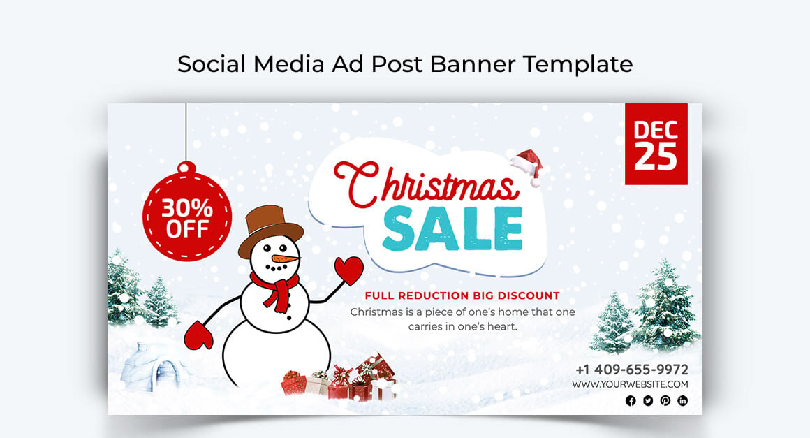 verjaardag verzending Of Kerst Sale Aanbieding Facebook Advertentie Banner Ontwerp Template-09