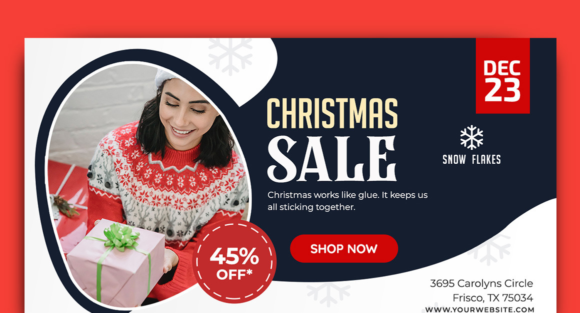 Christmas Sale Offers YouTube Thumbnail Design Template-10