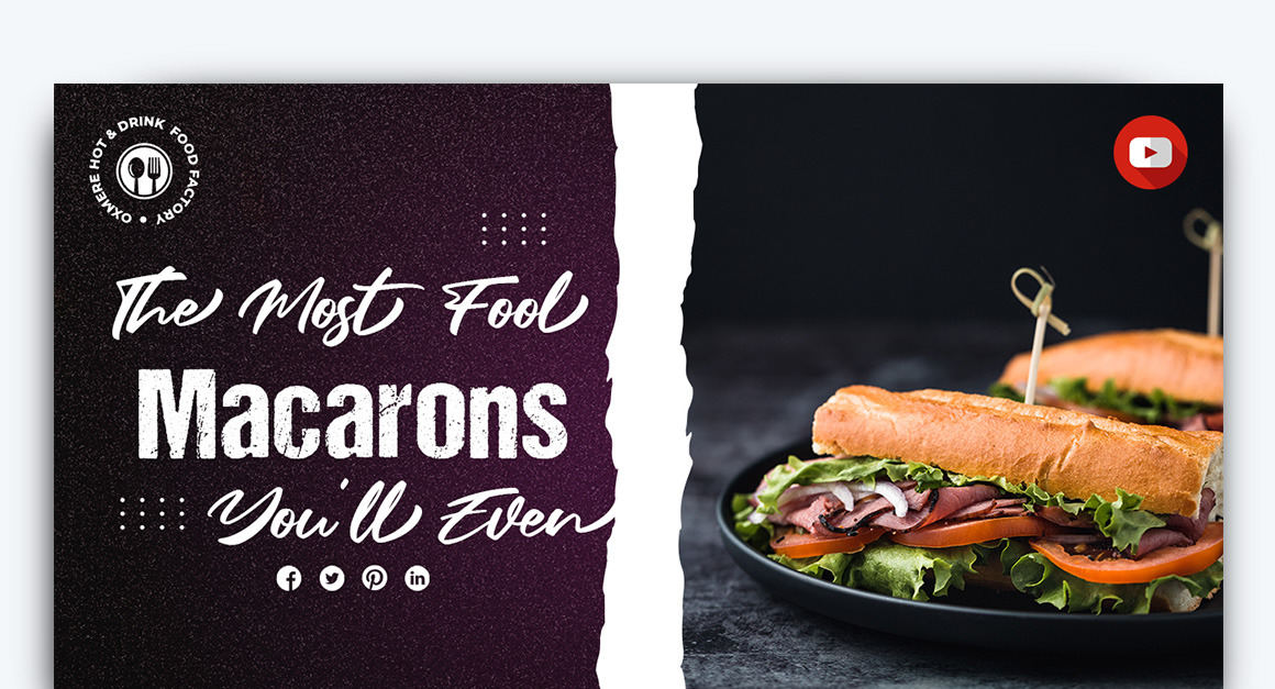 Food and Restaurant YouTube Thumbnail Design -21