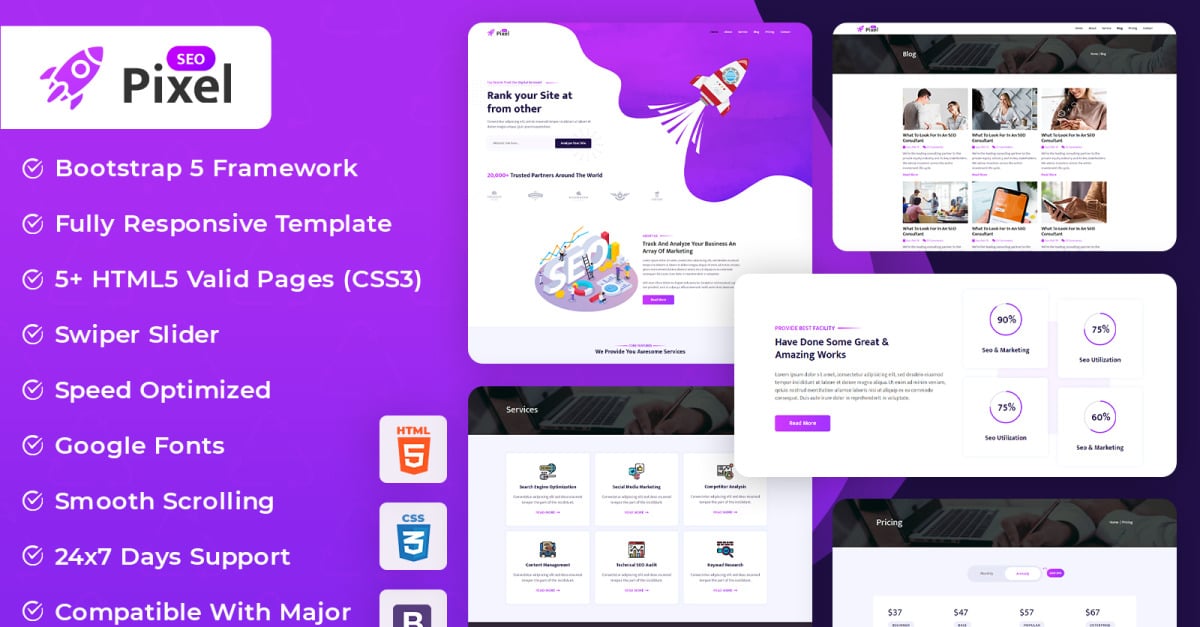 Meta - SEO Responsive HTML Template