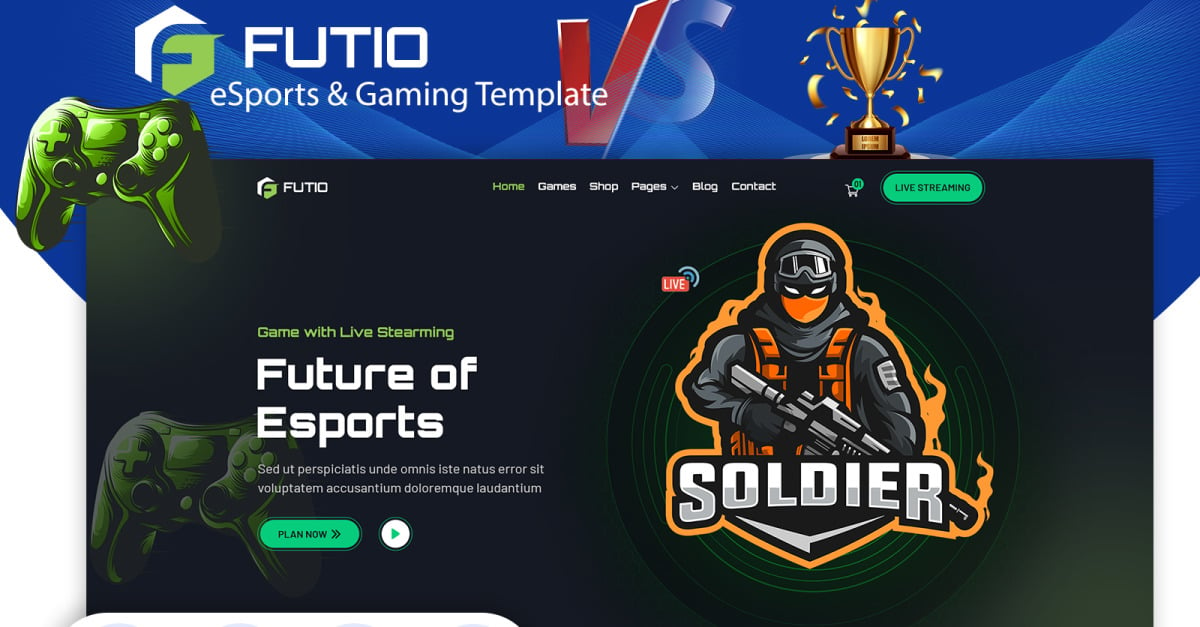 Futio- Online eSports And Gaming Tournaments HTML Template