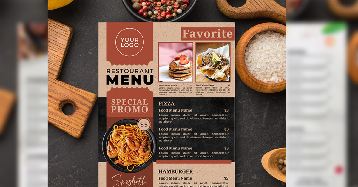 FREE - Food Menu Template #293866 - TemplateMonster