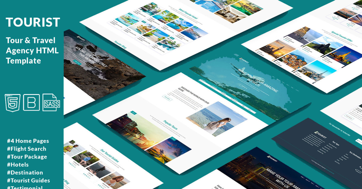 Tourist - Tour & Travel Agency HTML Template