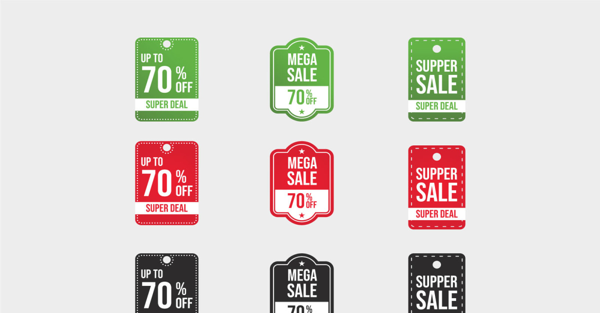 Insignia De Descuento Del 70 Por Ciento De Super Deal