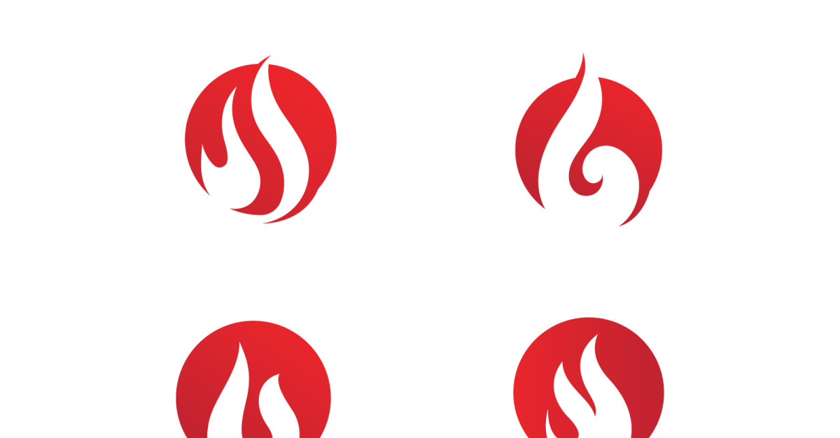 Vetor de modelo de design de ícone de logotipo de fogo