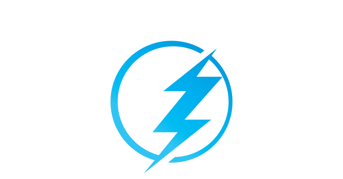 Lightning Flash logo Template vector icon V8