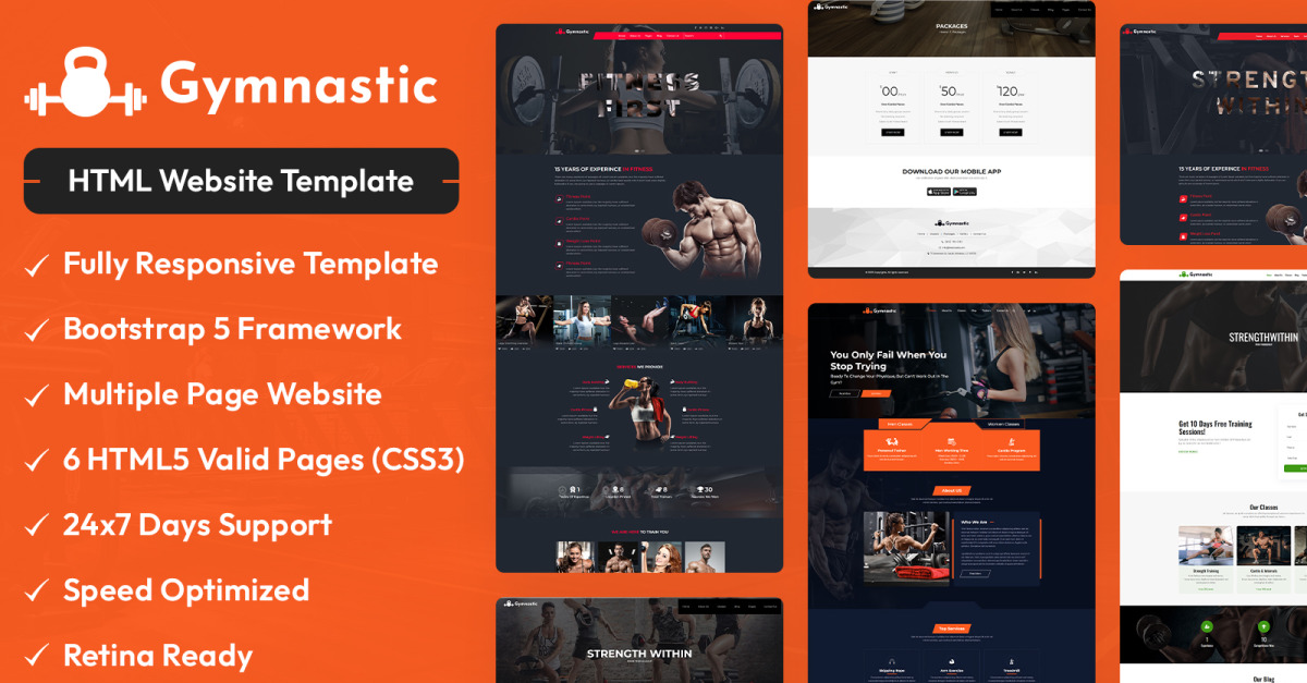 Gymnastic  HTML Website Template