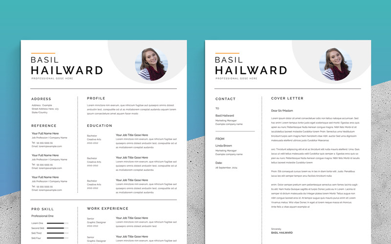 Professional Modren Resume Template #295037 - TemplateMonster