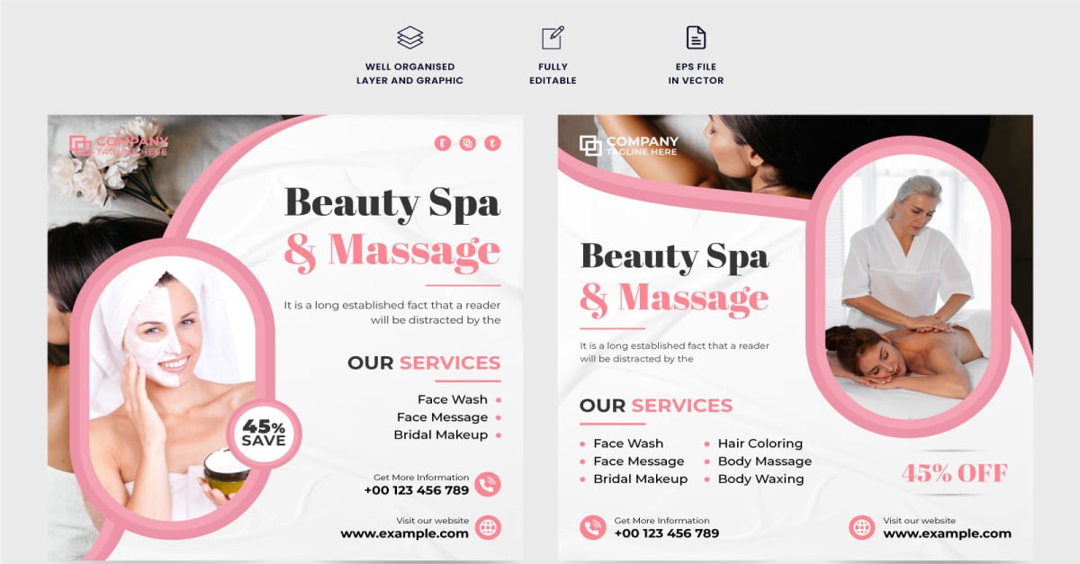 Skin care and massage center poster #296185 - TemplateMonster