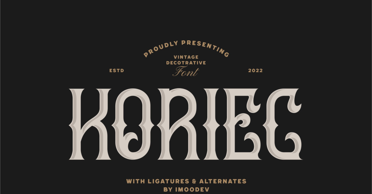 Koriec Modern Blackletter Yazı Tipi 297107 Templatemonster