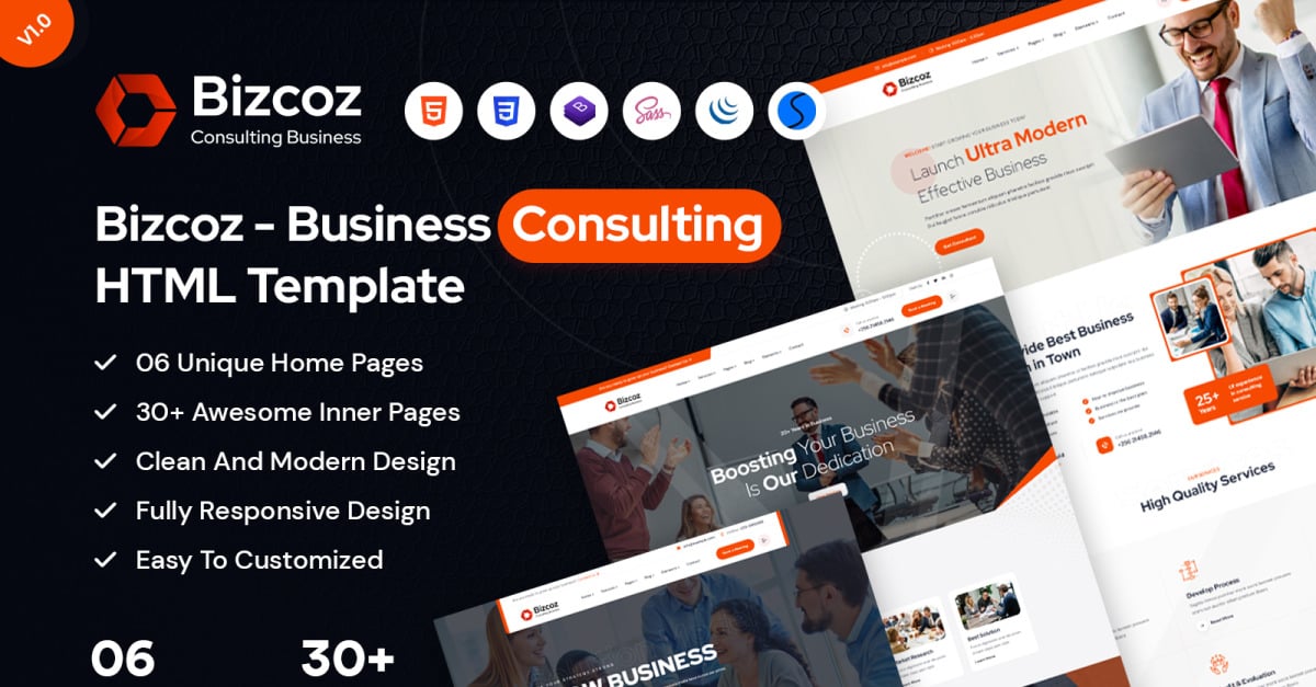 Bizcoz - Consulting Business HTML Template