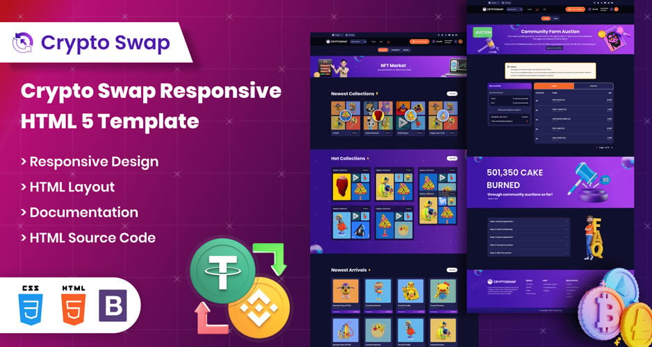 Crypto Swap Exchange HTML5 Template