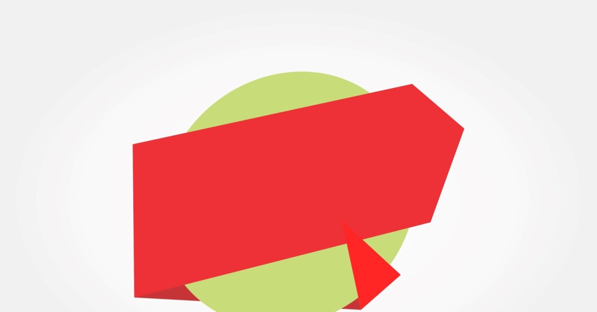 Red And Light Green Color Popup Ribbon Vector Banner