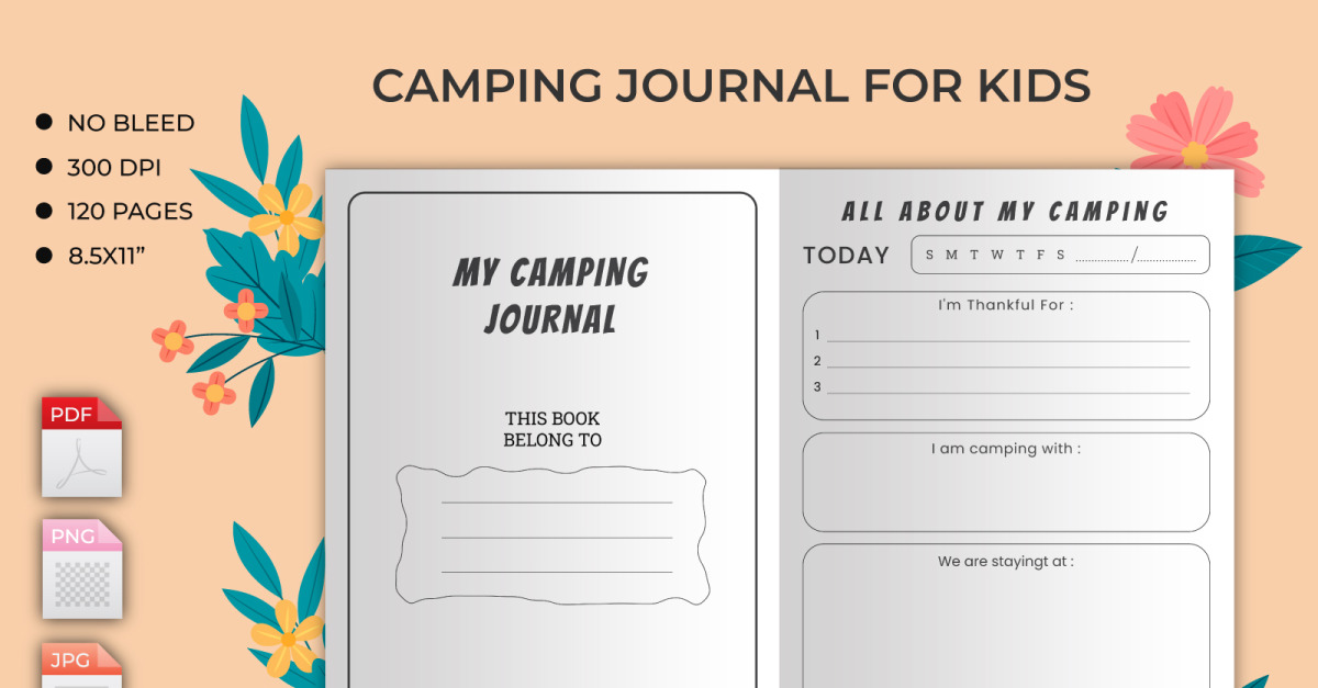 Kinder-Campingplaner Logbuch #300301 - TemplateMonster