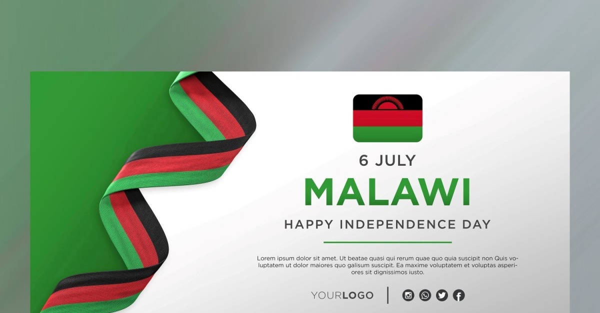 Malawi National Independence Day Celebration Banner, National Anniversary