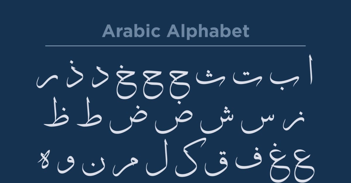 Sulas Arabic Alphabet Calligraphy Fonts Style