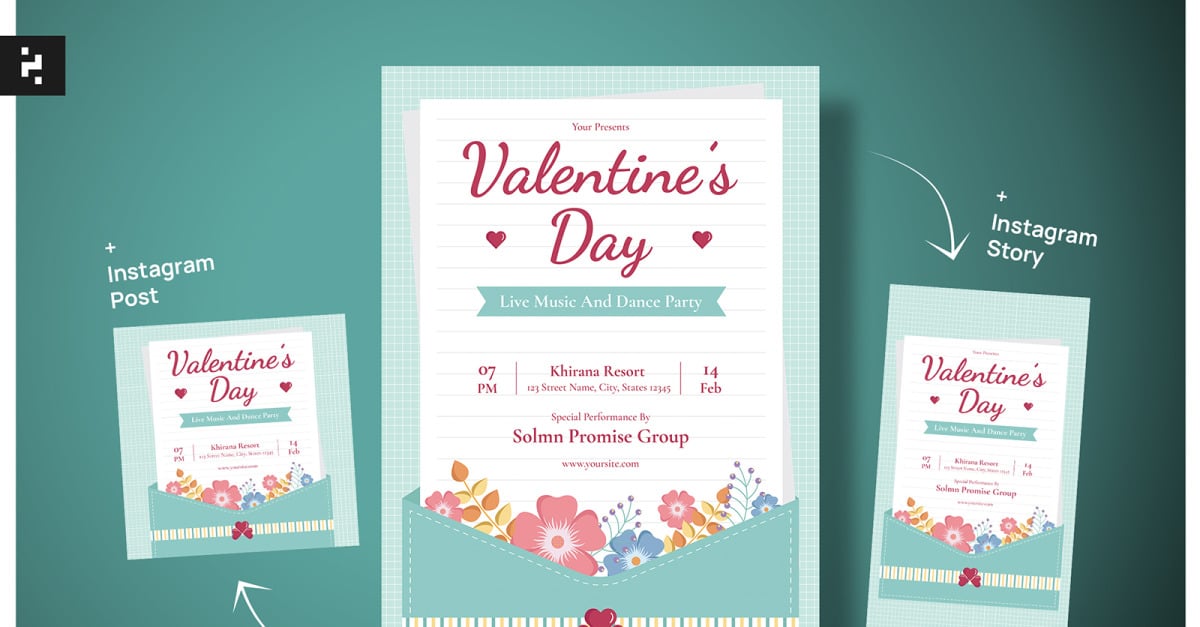 Creative Valentine Day Flyer #301732 TemplateMonster